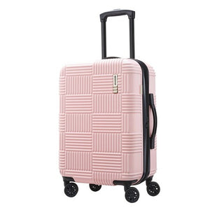 American Tourister 20" Checkered Carry On Hardside Suitcase - Pink